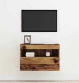 VidaXL TV Wandkast Oud hout 60 x 30 x 40 cm Bewerkt hout