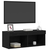 VidaXL Tv-meubelset Zwart Eiken 80 x 30 x 30 cm Bewerkt hout