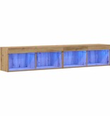 VidaXL Tv-meubelset 2 pcs Artisan Eiken 80 x 30 x 30 cm Bewerkt hout