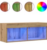 VidaXL Tv-meubelset 2 pcs Artisan Eiken 80 x 30 x 30 cm Bewerkt hout