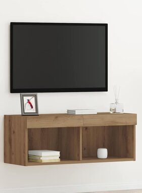 VidaXL Tv-meubelset artisanaal eikenkleurig 80 x 30 x 30 cm