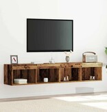 VidaXL Tv-meubelset 2 pcs Oud hout 80 x 30 x 30 cm Bewerkt hout