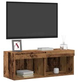 VidaXL Tv-meubelset 2 pcs Oud hout 80 x 30 x 30 cm Bewerkt hout