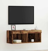 VidaXL Tv-meubelset Oud hout 80 x 30 x 30 cm Bewerkt hout