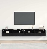 VidaXL TV Wandkast 2 pcs Zwart eiken 100 x 30 x 30 cm Bewerkt hout
