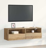 VidaXL TV Wandkast artisanaal eikenkleurig 100 x 30 x 30 cm