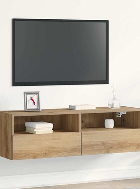 VidaXL TV Wandkast artisanaal eikenkleurig 100 x 30 x 30 cm