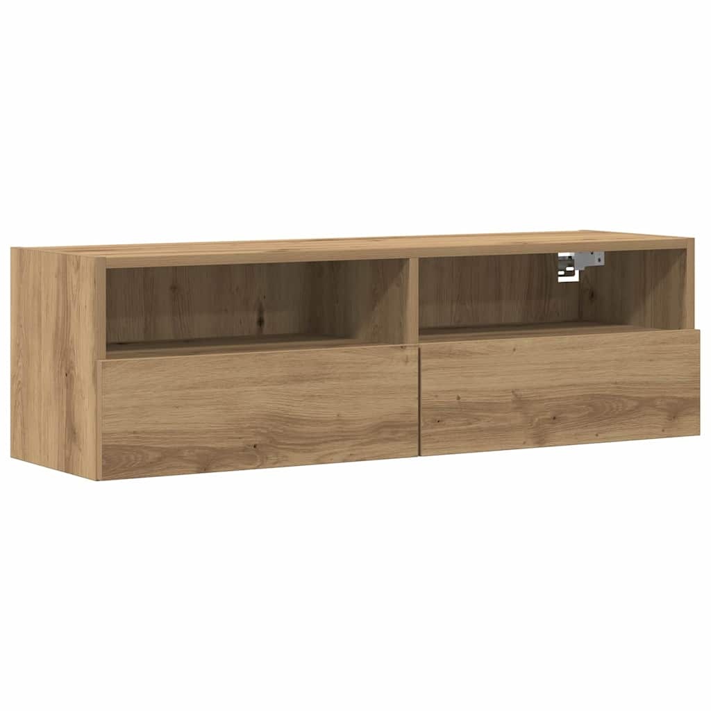 VidaXL TV Wandkast artisanaal eikenkleurig 100 x 30 x 30 cm