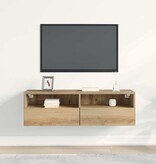 VidaXL TV Wandkast artisanaal eikenkleurig 100 x 30 x 30 cm