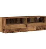 VidaXL TV Wandkast Oud hout 100 x 30 x 30 cm Bewerkt hout