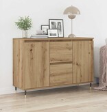 VidaXL Dressoir met lade Artisan Eiken 101,5 x 35 x 70 cm Bewerkt hout