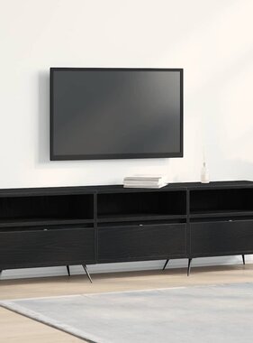 VidaXL TV-kast Zwart eiken 150 x 30 x 44,5 cm Bewerkt hout
