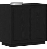 VidaXL Dressoir Zwart Eiken 80 x 40 x 75 cm Bewerkt hout