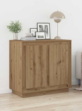VidaXL Dressoir Artisan Eiken 80 x 40 x 75 cm Bewerkt hout