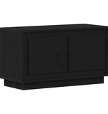 VidaXL TV-kast Zwart eiken 80 x 35 x 45 cm Bewerkt hout