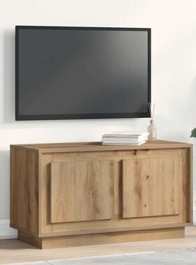 VidaXL TV-kast artisanaal eikenkleurig 80 x 35 x 45 cm Bewerkt hout