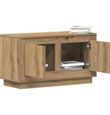VidaXL TV-kast artisanaal eikenkleurig 80 x 35 x 45 cm Bewerkt hout