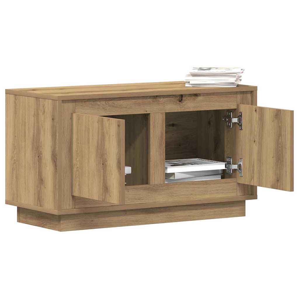 VidaXL TV-kast artisanaal eikenkleurig 80 x 35 x 45 cm Bewerkt hout