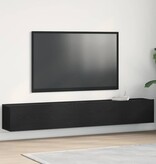 VidaXL TV-kast 2 pcs Zwart 100 x 30 x 30 cm Bewerkt hout