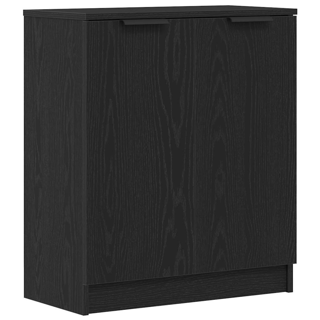 VidaXL Dressoir Zwart Eiken 60 x 30 x 70 cm Bewerkt hout
