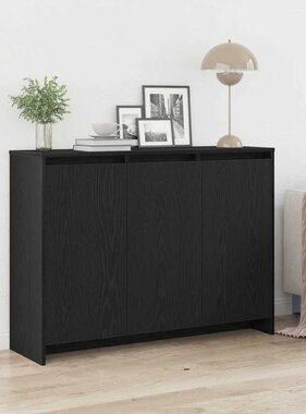 VidaXL Dressoir Zwart 102 x 33 x 75 cm Bewerkt hout