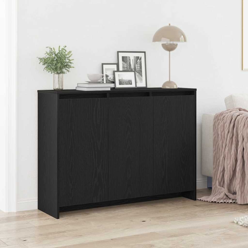 VidaXL Dressoir Zwart 102 x 33 x 75 cm Bewerkt hout