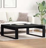 VidaXL Salontafel Zwart Eiken 100 x 100 x 35 cm Bewerkt hout