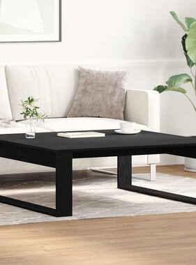 VidaXL Salontafel Zwart Eiken 100 x 100 x 35 cm Bewerkt hout