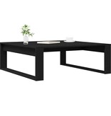 VidaXL Salontafel Zwart Eiken 100 x 100 x 35 cm Bewerkt hout