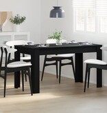 VidaXL Eettafel Zwart Eiken 140 x 74,5 x 76 cm poly rattan