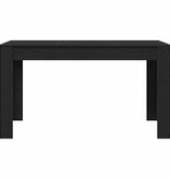 VidaXL Eettafel Zwart Eiken 140 x 74,5 x 76 cm poly rattan