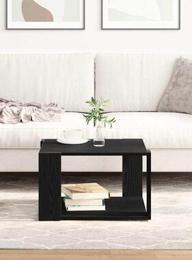 VidaXL Salontafel Zwart Eiken 85 x 55 x 31 cm