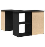 VidaXL Bureau met lade Zwart Eiken 145 x 100 x 76 cm Bewerkt hout
