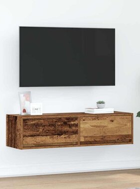 VidaXL TV-kast met lade Oud hout 100 x 31 x 25,5 cm Bewerkt hout