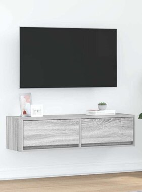 VidaXL TV-kast met lade Grijs sonoma 100 x 31 x 25,5 cm Bewerkt hout