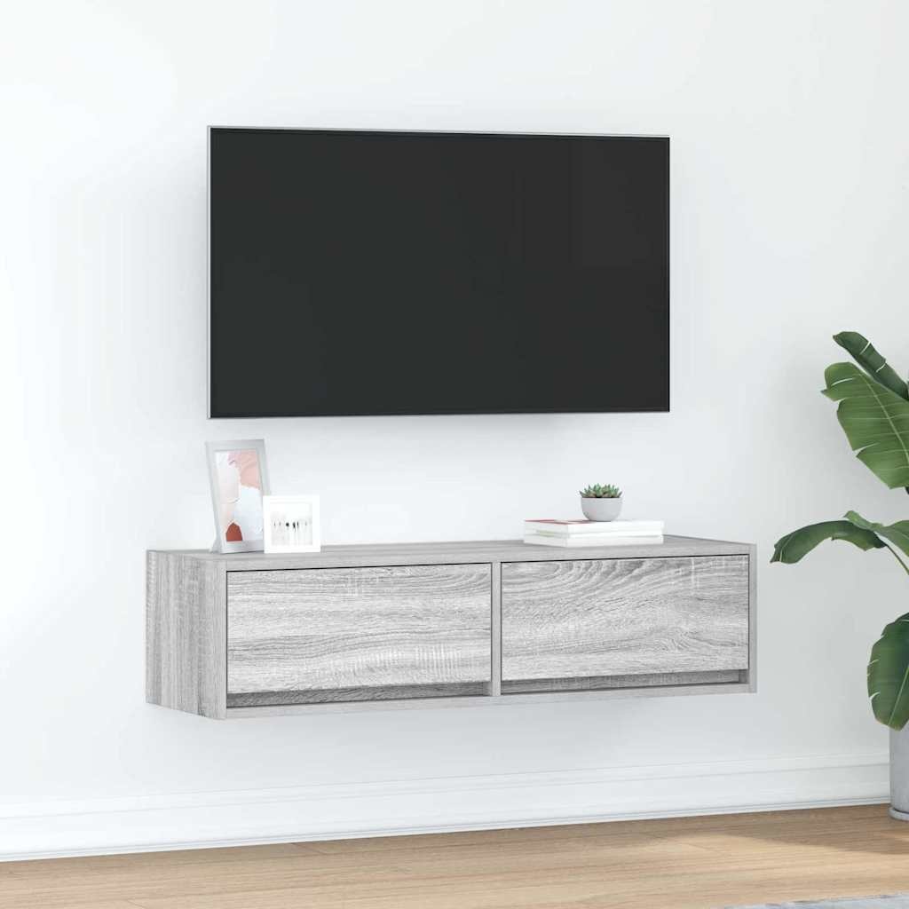 VidaXL TV-kast met lade Grijs sonoma 100 x 31 x 25,5 cm Bewerkt hout
