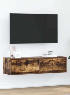 VidaXL TV-kast met lade Gerookt eiken 100 x 31 x 25,5 cm Bewerkt hout