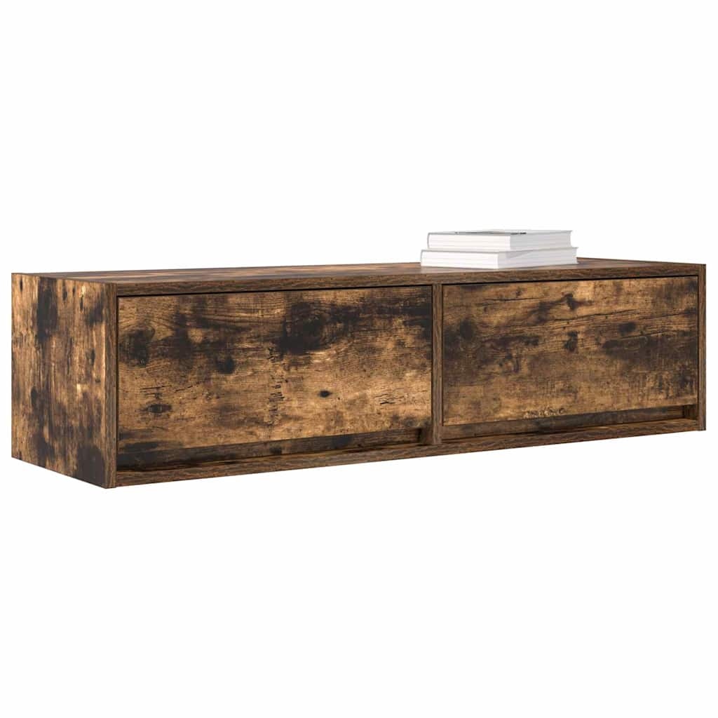 VidaXL TV-kast met lade Gerookt eiken 100 x 31 x 25,5 cm Bewerkt hout