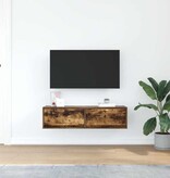 VidaXL TV-kast met lade Gerookt eiken 100 x 31 x 25,5 cm Bewerkt hout