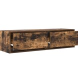 VidaXL TV-kast met lade Gerookt eiken 100 x 31 x 25,5 cm Bewerkt hout
