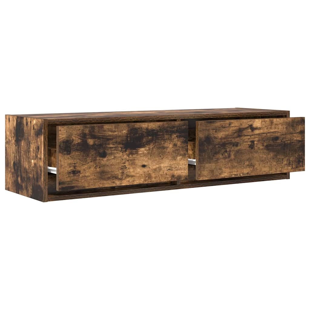 VidaXL TV-kast met lade Gerookt eiken 100 x 31 x 25,5 cm Bewerkt hout