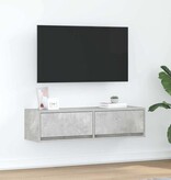 VidaXL TV-kast met lade Betongrijs 100 x 31 x 25,5 cm Bewerkt hout