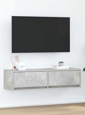 VidaXL TV-kast met lade Betongrijs 100 x 31 x 25,5 cm Bewerkt hout