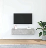 VidaXL TV-kast met lade Betongrijs 100 x 31 x 25,5 cm Bewerkt hout