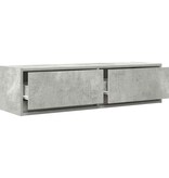 VidaXL TV-kast met lade Betongrijs 100 x 31 x 25,5 cm Bewerkt hout