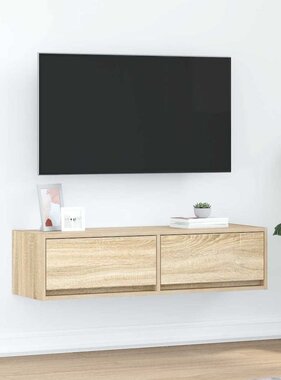 VidaXL TV-kast met lade Sonoma eiken 100 x 31 x 25,5 cm Bewerkt hout