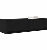 VidaXL TV-kast met lade Zwart eiken 100 x 31 x 25,5 cm Bewerkt hout