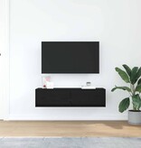 VidaXL TV-kast met lade Zwart eiken 100 x 31 x 25,5 cm Bewerkt hout