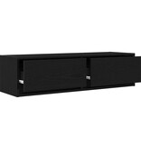 VidaXL TV-kast met lade Zwart eiken 100 x 31 x 25,5 cm Bewerkt hout