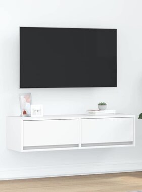 VidaXL TV-kast met lade Wit 100 x 31 x 25,5 cm Bewerkt hout